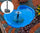 Kit Bassin Artificiel + Pompe de Filtration de Jardin 110x78x28 cm en Polyéthylène 90 Litres Bleu