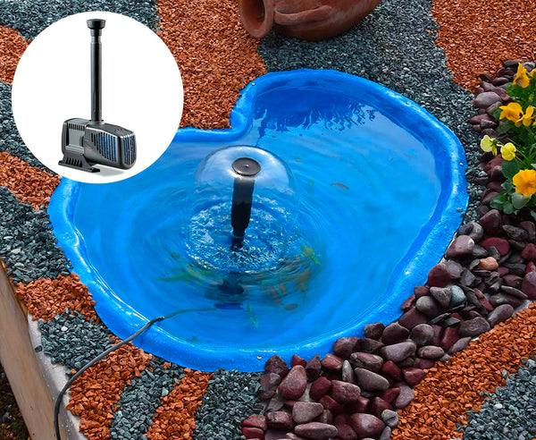 Kit Bassin Artificiel + Pompe de Filtration de Jardin 110x78x28 cm en Polyéthylène 90 Litres Bleu prezzo