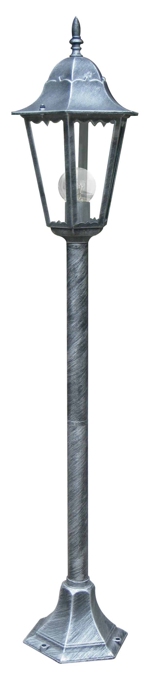prezzo Diffuseur étanche E27 sur poteau en aluminium noir argenté