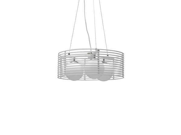 Lampada a Sospensione Ø50xH120 cm in Metallo Cage Bianco online