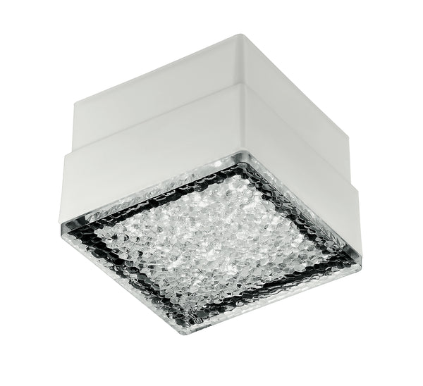 Projecteur cubique blanc praticable décoré diffuseur encastré au sol surélevé LED 1,6 watts lumière froide sconto