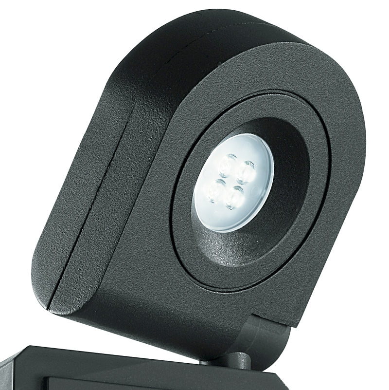 Proiettore Orientabile Nero con Sensore Esterno Led 10 watt Luce Naturale Intec LED-SHEDAR-S/10W-2