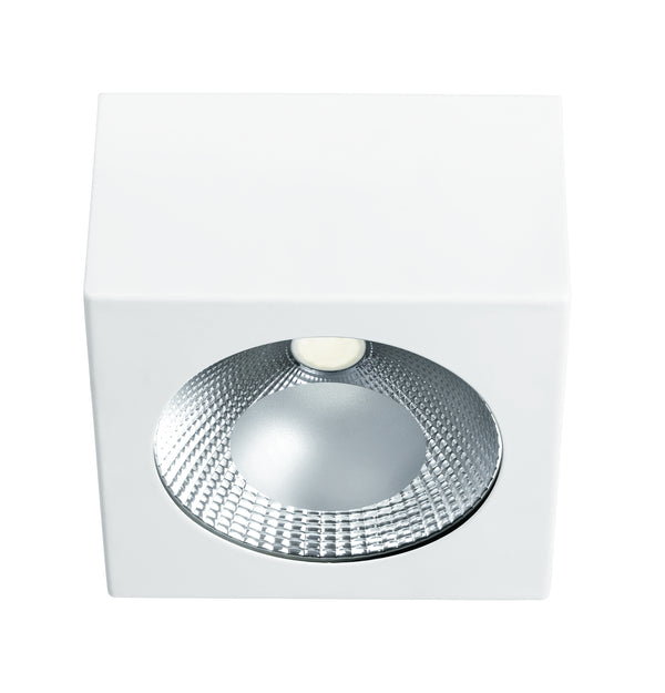 Plafonnier Métal Cubique Blanc Réfléchir Chrome Encastré plaques de plâtre Led 10 watts Lumière Froide Intec LED-SLOT-10WF prezzo