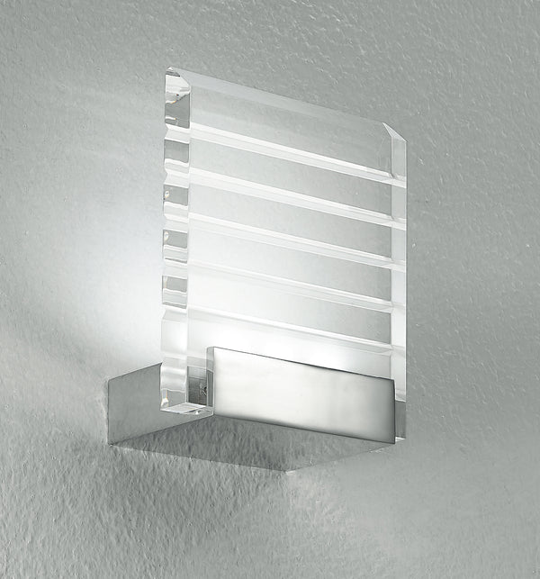 Applique en aluminium chromé diffuseur acrylique LED lampe de salle de bain 3 watts lumière chaude sconto