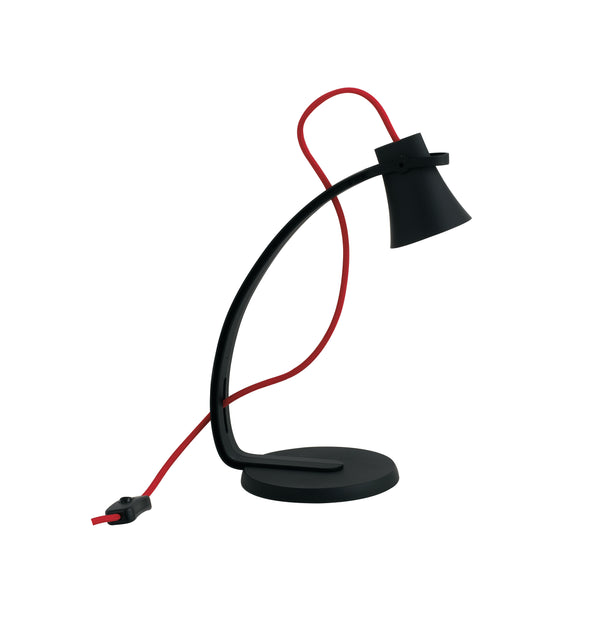 Lampe de table de bureau en plastique et métal noir moderne LED lumière naturelle de 2,4 watts acquista