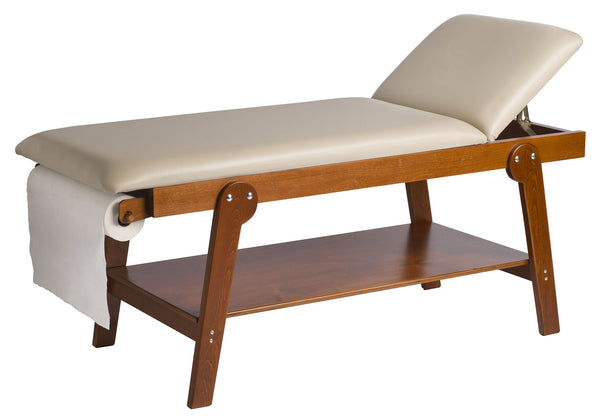 acquista Table de Massage Fixe Visite Physiothérapie 2 Plans 190x70x75 cm 250Kg Beige