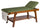 Table de Massage Fixe Visite Physiothérapie 2 Plans 190x70x75 cm 250Kg Vert