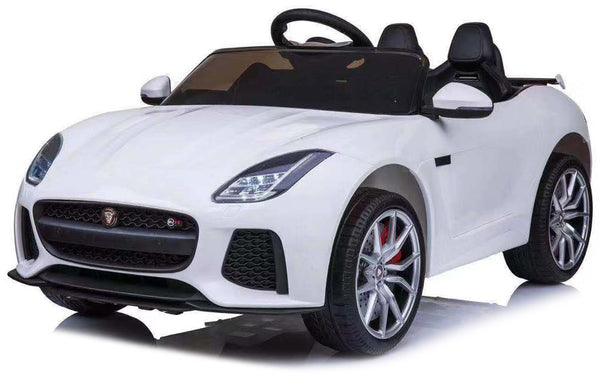 Voiture jouet électrique pour enfants 12V sous licence Jaguar F-Type SVR blanc sconto