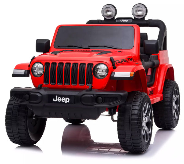 acquista Voiture Electrique pour Enfants 12V Mp4 2 Places Jeep Wrangler Rubicon Rouge