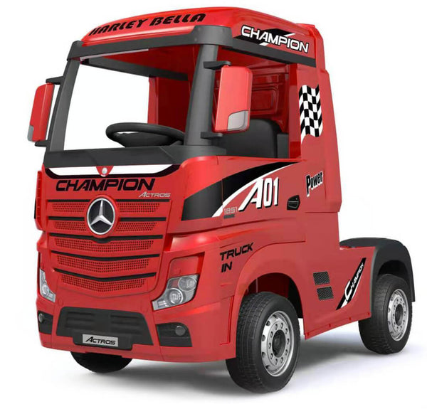 sconto Camion Électrique pour Enfants 12V avec Permis Mercedes Actros Rouge