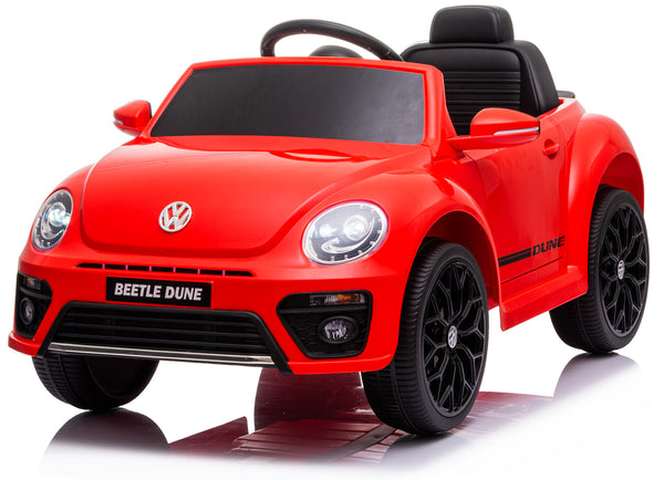 sconto Voiture électrique pour enfants 12V avec permis Volkswagen Beetle Beetle Small Rouge