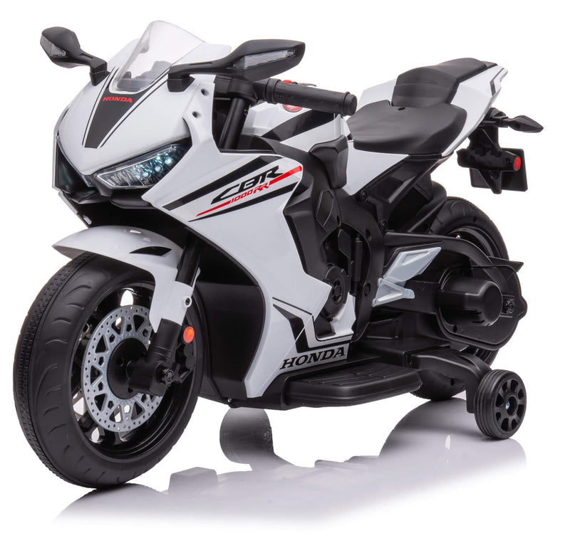 Moto Elettrica per Bambini 12V Honda CBR 1000RR Bianca-1