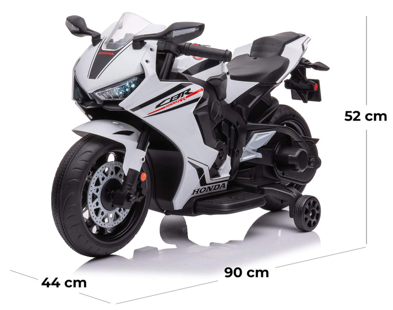 Moto Elettrica per Bambini 12V Honda CBR 1000RR Bianca-5