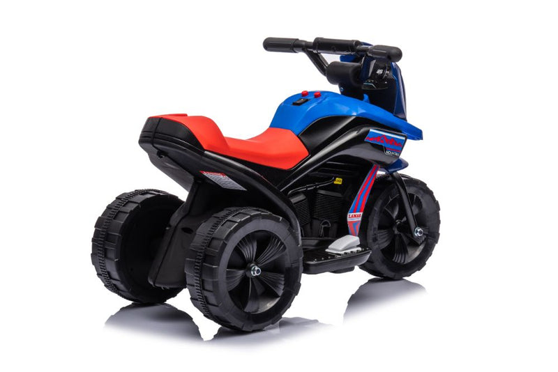 Moto Mini Elettrica per Bambini 6v 3 Ruote Blu e Rossa-6