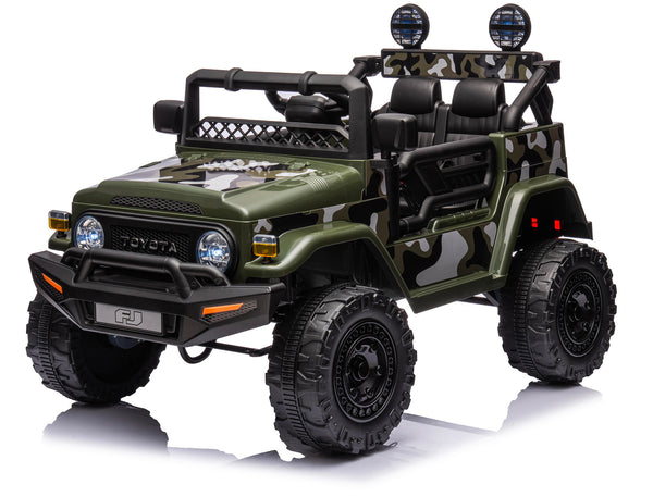 Voiture jouet électrique pour enfants 12V Toyota Cruiser vert militaire prezzo