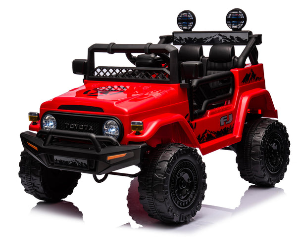 sconto Voiture jouet électrique pour enfants 12V Toyota Cruiser Rouge