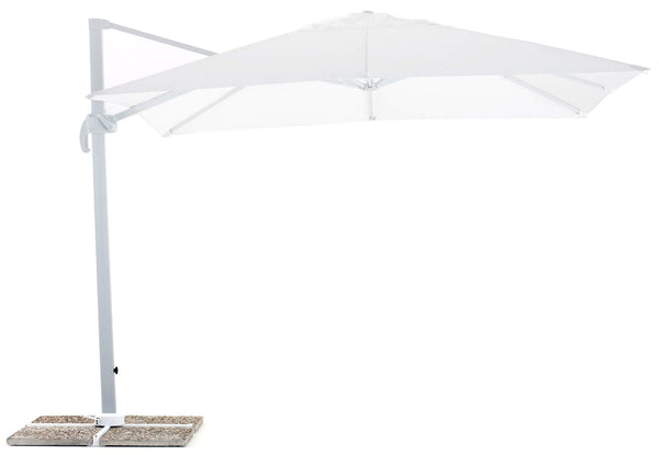 Parasol de Jardin Décentralisé 3x3m en Aluminium et Polyester Senso Blanc acquista