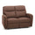 Canapé 2 places avec fauteuil inclinable manuel en tissu Kube marron