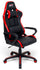 Chaise gamer ergonomique 63x63x126 cm en simili cuir noir et rouge