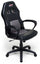 Chaise gamer ergonomique 62x60x113 cm en simili cuir noir et gris