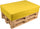 Coussin pour palette 120x80 cm en simili cuir pomodone jaune