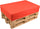 Coussin pour Palette 120x80 cm en Simili Cuir Pomodone Rouge
