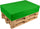 Coussin palette 120x80cm en tissu pomodone vert