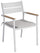 Chaise de jardin empilable 56x55x80 cm en aluminium blanc Malibù