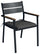 Chaise de jardin empilable 56x55x80 cm en aluminium gris Malibù