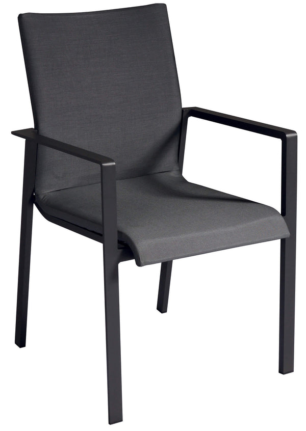 prezzo Chaise de jardin empilable 58x63x91 cm en aluminium gris Santa Fè