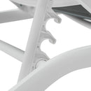 Lettino Prendisole da Giardino 190x30x62 cm in Alluminio e Textilene Milk Grigio-5