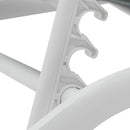 Lettino Prendisole da Giardino 190x30x62 cm in Alluminio e Textilene Milk Bianco-5