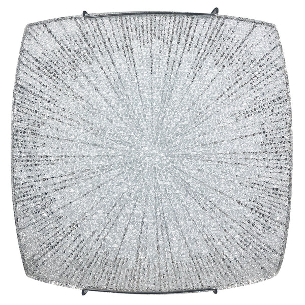sconto Plafonnier 2xE27 Crochets Chrome Verre Plaque Diamant Décoration Coupes E-Energy Mina