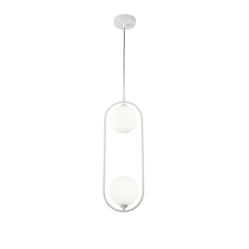 Lampada pendente Modern in Metallo Ring Bianco-1