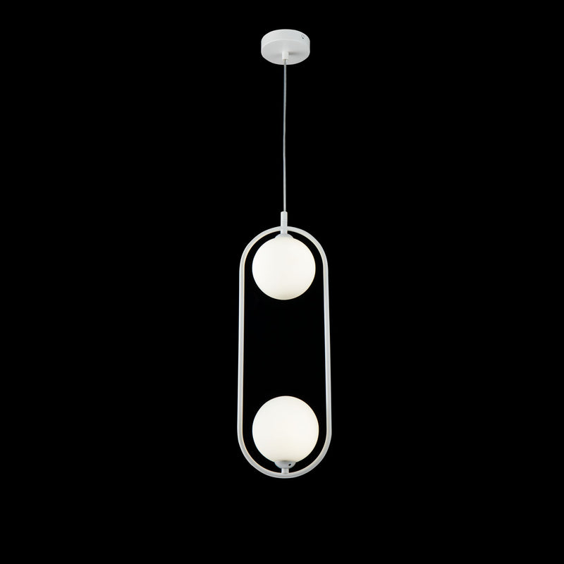 Lampada pendente Modern in Metallo Ring Bianco-3