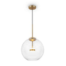 Lampada pendente Modern in Metallo e Vetro Cometa Opaco Oro-1