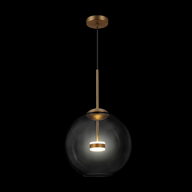 Lampada pendente Modern in Metallo e Vetro Cometa Opaco Oro-2