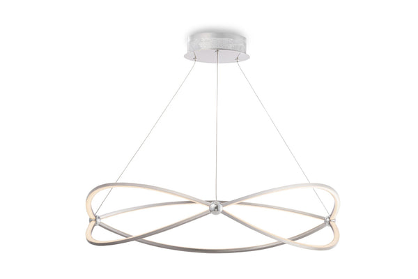 sconto Suspension moderne en Metal Weave Nickel