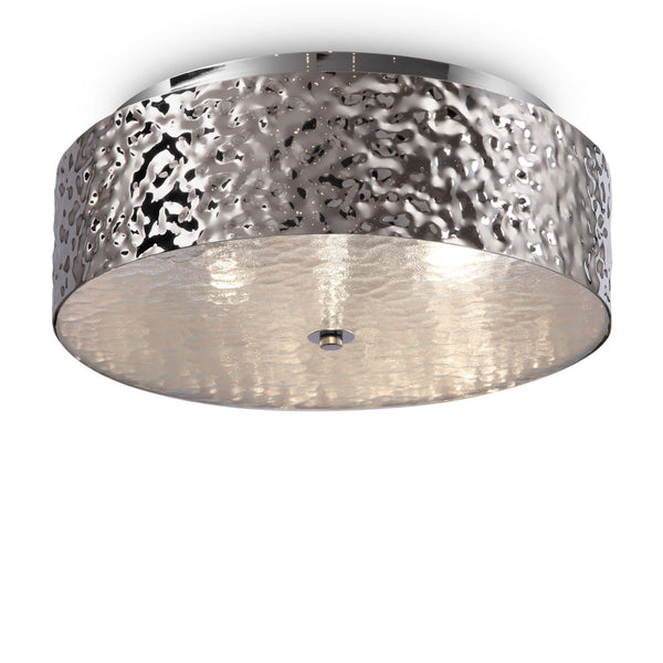 sconto Plafonnier moderne en Ripple Chrome Metal