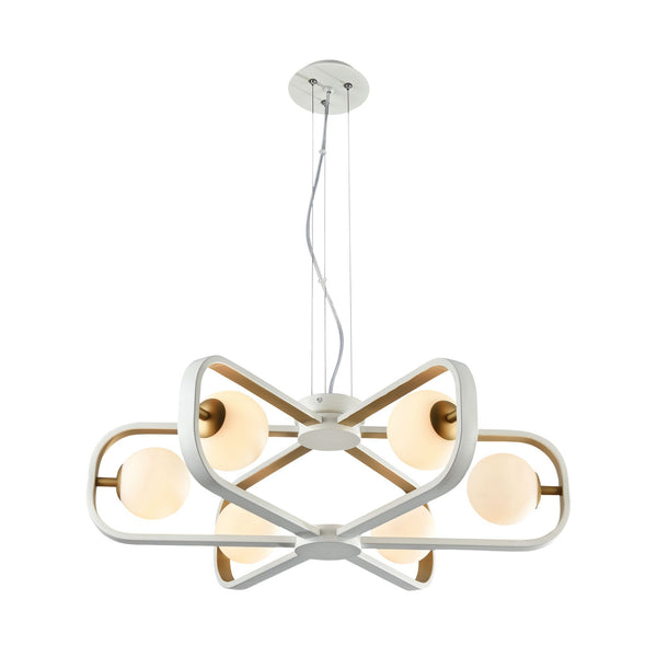 prezzo Suspension moderne en Métal Avola Blanc avec Or