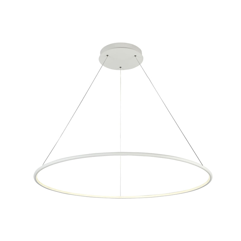 Lampada pendente Modern in Metallo Nola Bianco-1