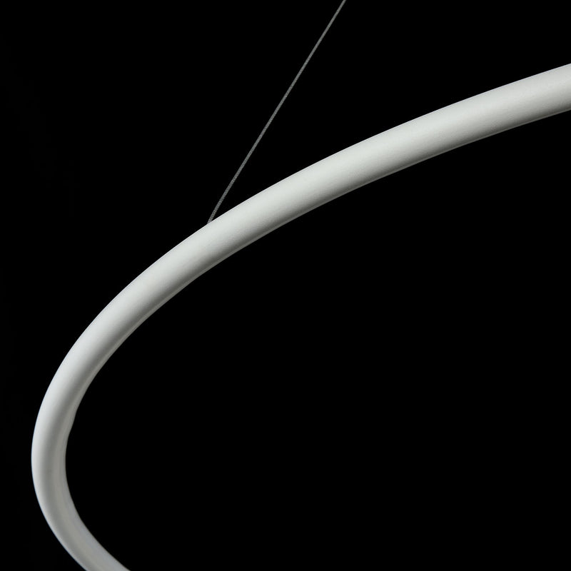 Lampada pendente Modern in Metallo Nola Bianco-6