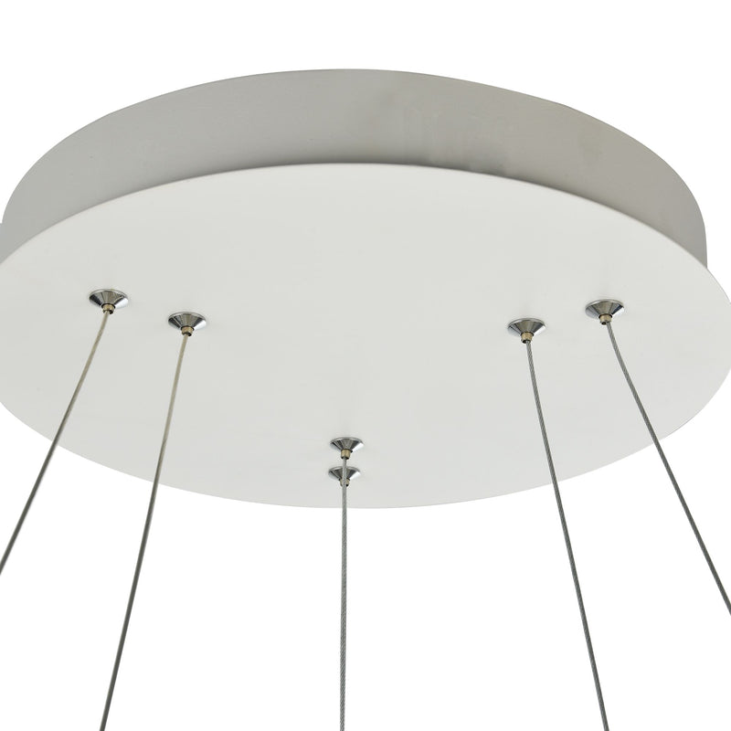 Lampada pendente Modern in Metallo Nola Bianco-5