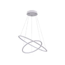 Lampada pendente Modern in Metallo Nola Bianco-4