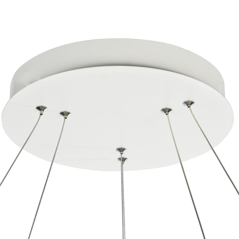 Lampada pendente Modern in Metallo Nola Bianco-5