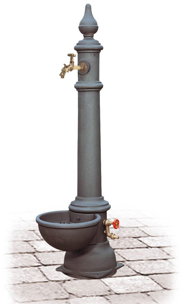 Fontaine de jardin en fonte Morelli Monachella avec robinet et bouche d'incendie acquista