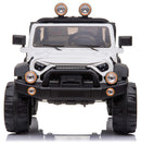 Macchina Elettrica per Bambini 2 Posti Maxi Fuoristrada 12V Happy Kids Bianca-3