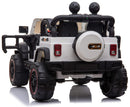 Macchina Elettrica per Bambini 2 Posti Maxi Fuoristrada 12V Happy Kids Bianca-9