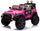 Voiture électrique pour enfants 2 places EVA Wheels Maxi Off-Road 12V Happy Kids Rose
