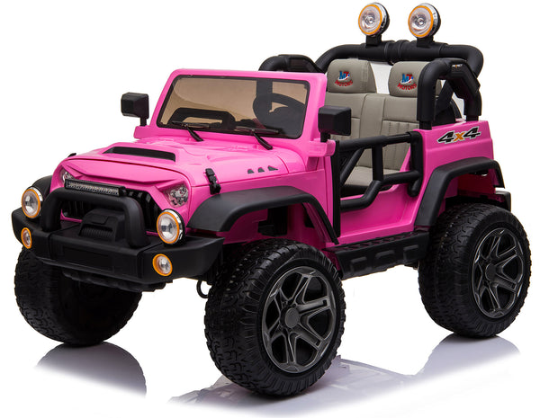 Voiture électrique pour enfants 2 places EVA Wheels Maxi Off-Road 12V Happy Kids Rose sconto